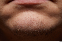 Man White Slim Face Skin Textures